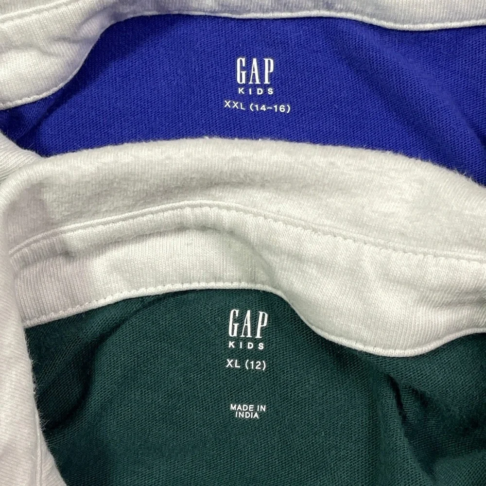 GAP Kids Rugby Shirt Long Sleeve Combo‎ Blue Green Colorblock XL XXL School